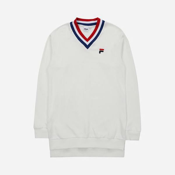 Fila Heritage Women's Sweatshirts - White,NZ 274-17436